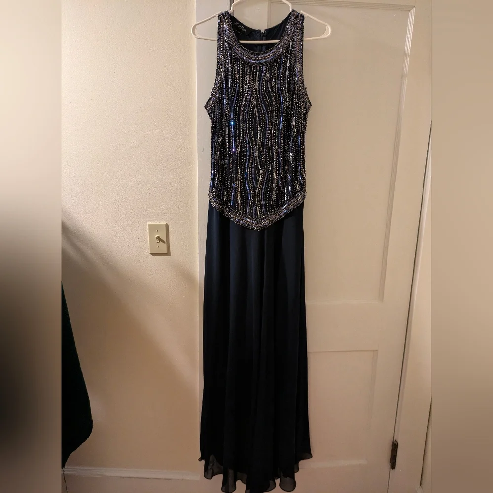 JKARA Beaded Formal Evening Gown - Picture 1 of 4